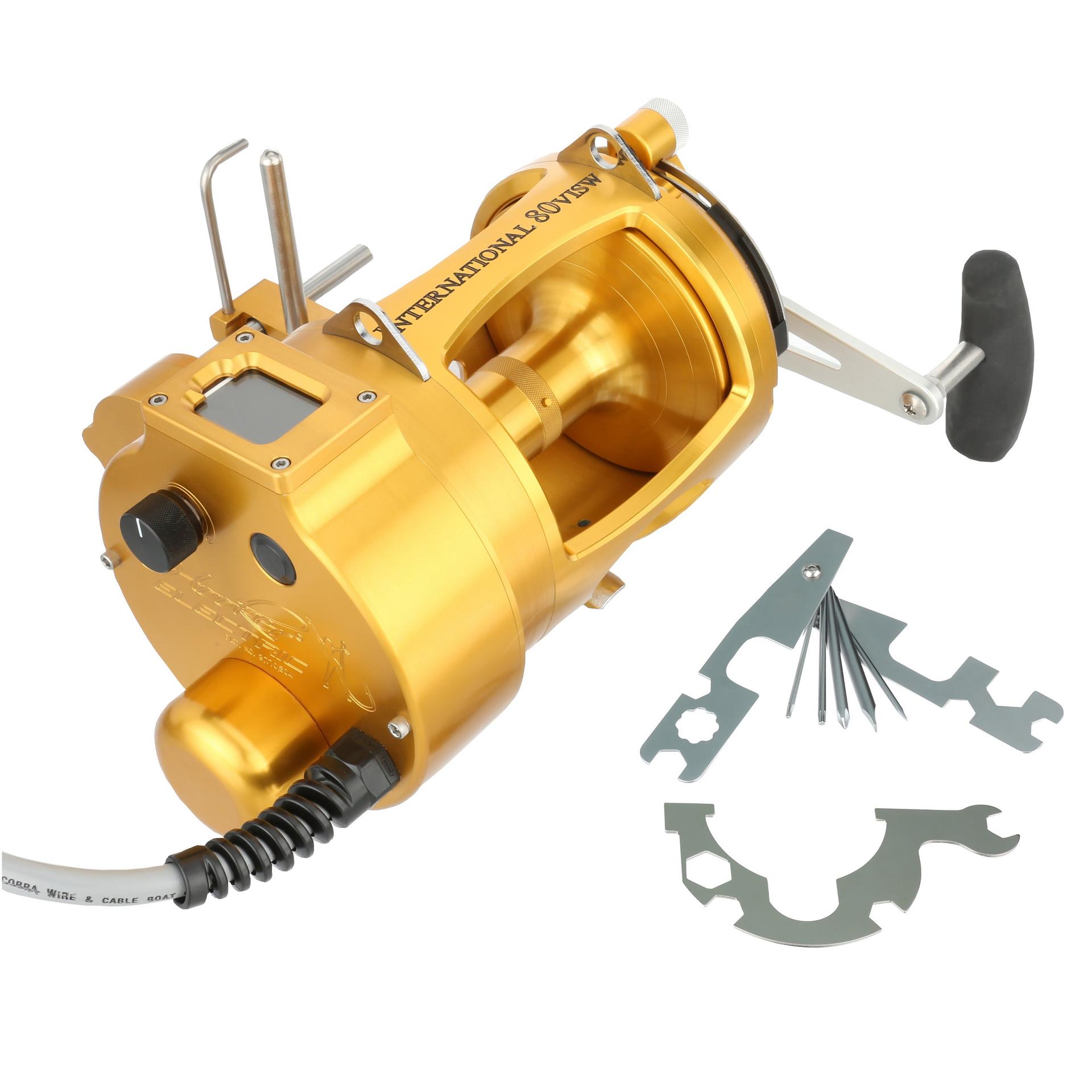 International® VI Autostop Electric Fishing Reel - Saltwater & Freshwater Spinning Reel with Auto-Stop Technology for Bass, Trout, and Catfish Fishing