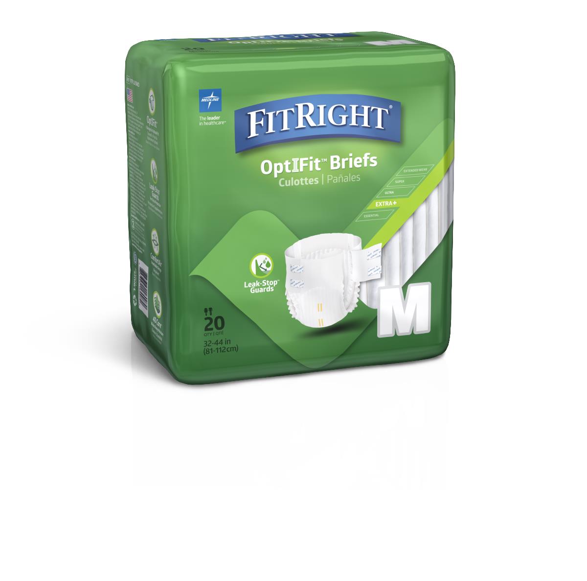 FitRight Plus Incontinence Briefs for Adults - Maximum Absorbency Overnight Protection - Comfortable Leak-Proof Underwear for Women & Men - Ideal for Nighttime Use, Travel, and Post-Surgery Care