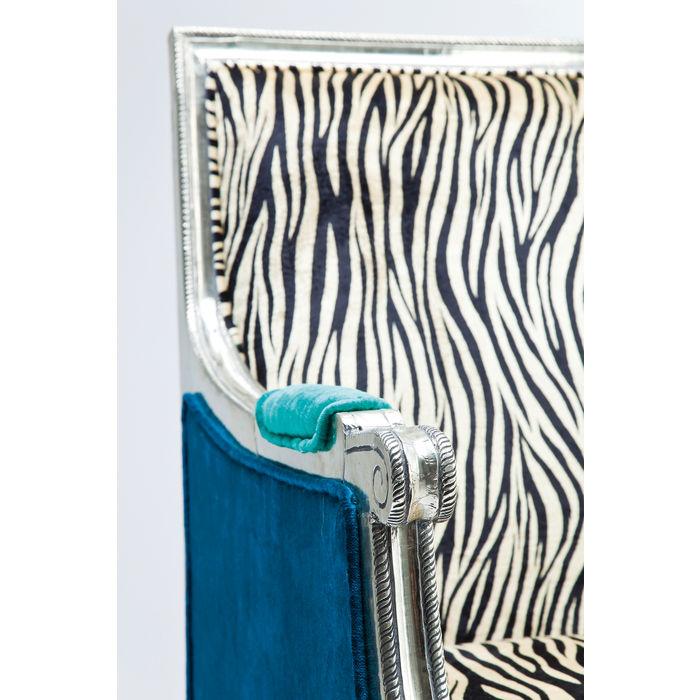 Regency Style Zebra Print Armchair - Elegant Upholstered Accent Chair for Living Room, Bedroom, or Office Decor