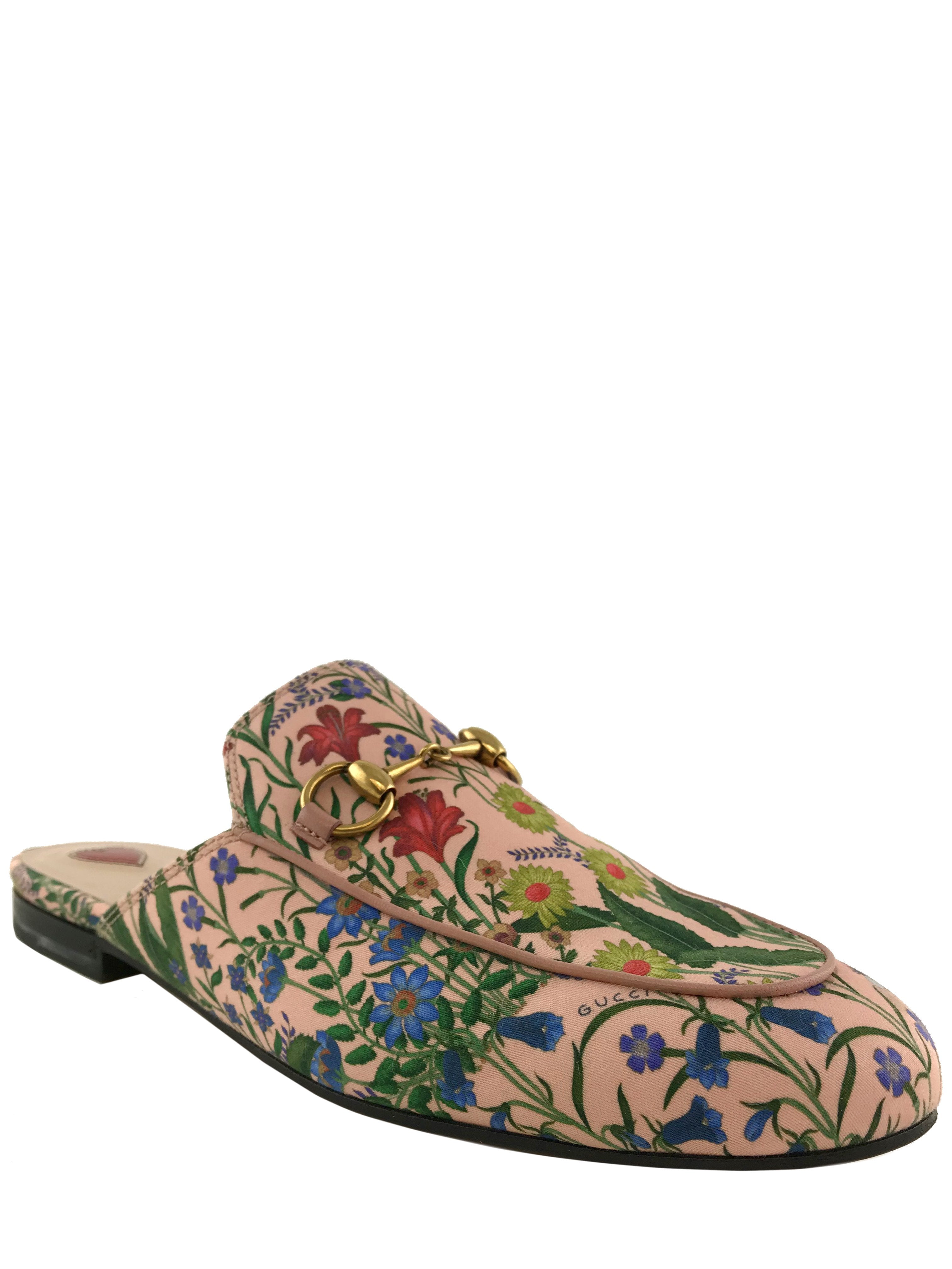 Gucci Princetown New Flora Horsebit Mule Women's Size 6.5 - Luxury Slip-On Loafers for Casual Outings & Office Wear