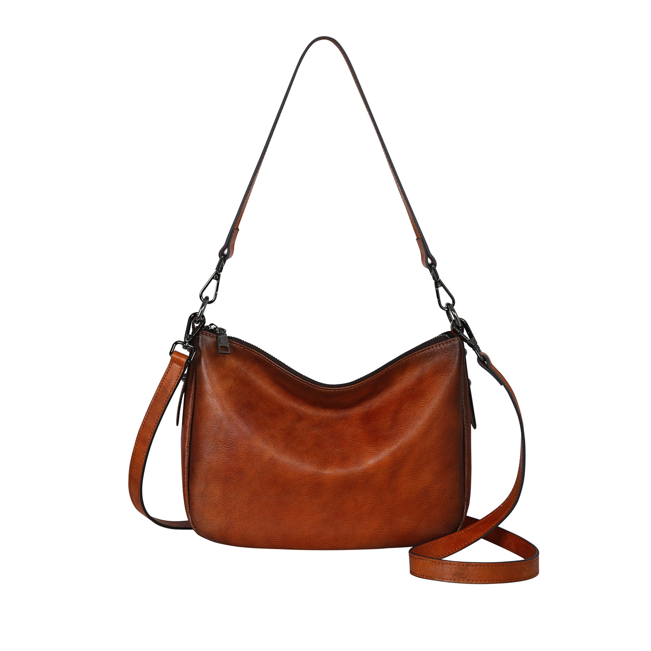 HESHE Genuine Leather Crossbody Shoulder Bag for Women - Fashion Hobo Purse with 2 Adjustable Straps, Designer Satchel Handbag | Perfect for Work, Travel & Everyday Use