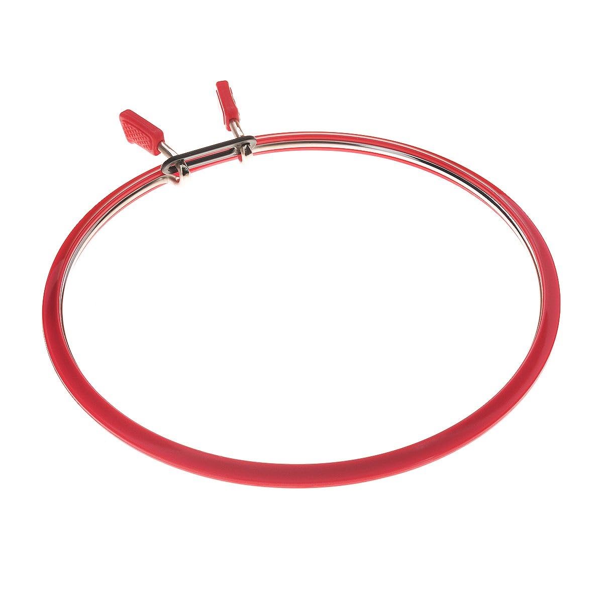 Premium Metal Spring Tension Embroidery Hoops for Cross Stitch, Darning & Crafting - Strong & Durable Red Large Embroidery Frame - Perfect for Hand Embroidery, Needlework & DIY Sewing Projects