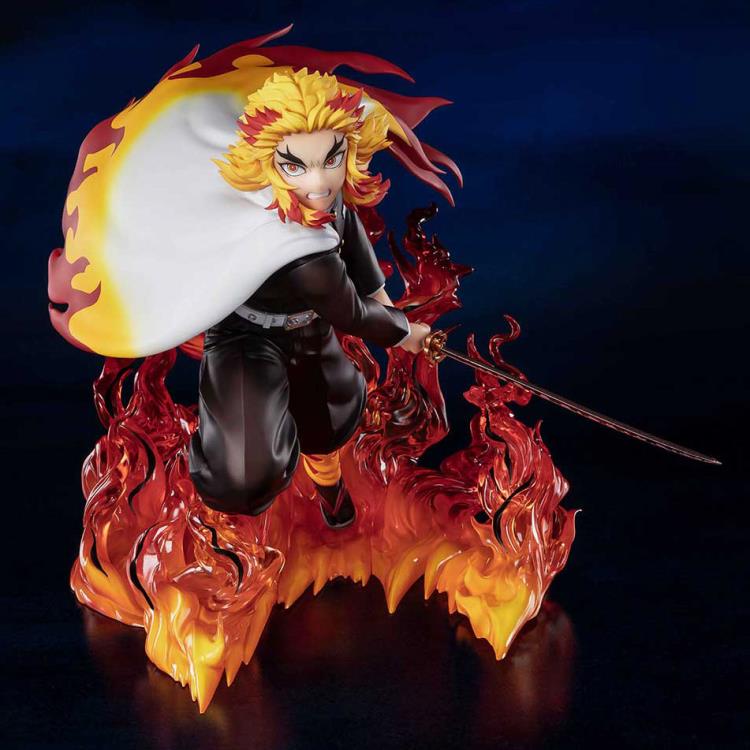 Figuarts Zero Demon Slayer: Kimetsu no Yaiba Kyojuro Rengoku Flame Hashira Action Figure Statue - Anime Collectible for Home Display & Otaku Decor