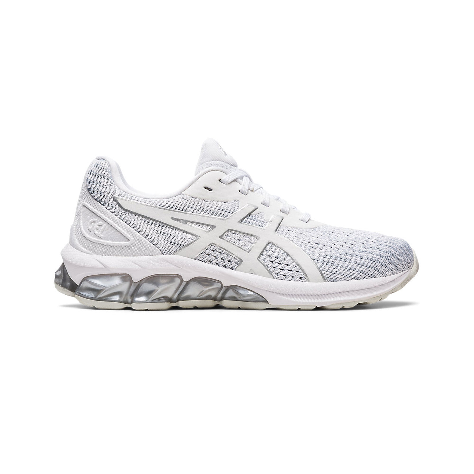 ASICS GEL QUANTUM 180 VII KNIT Women's Running Shoes - White/Glacier Grey - Lightweight Cushioned Sneakers for Jogging, Gym & Everyday Wear