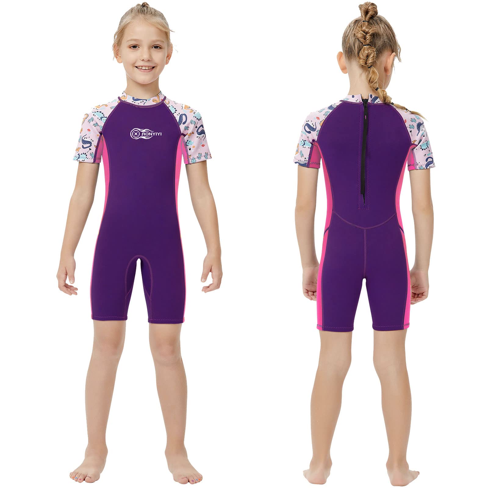 **AONYIYI Kids Wetsuit for Boys & Girls - 2.5mm Neoprene Thermal Shorty & Full Wetsuit for Swimming, Diving, Surfing & Swim Lessons - Perfect for Beach, Pool & Water Sports**