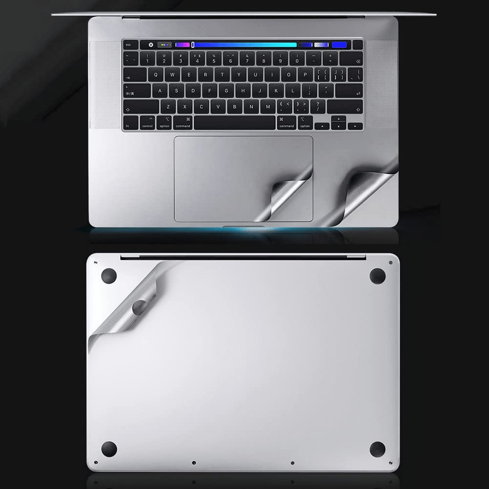 Apple MacBook Pro 13 A2338 M1 (2021) 6-in-1 Full Body Protective Skin - 3M Vinyl Decals, Screen Protector & Keyboard Cover | Invisible Stealth Shield for Scratch Protection | Perfect for Office, Travel & Daily Use (Silver)