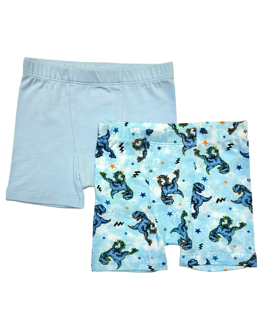 Dino Star 2 Pack Boys' Boxer Briefs - Soft Cotton Underwear for Kids, Dinosaur Print Comfortable Underpants | Perfect for School, Playtime & Everyday Wear
