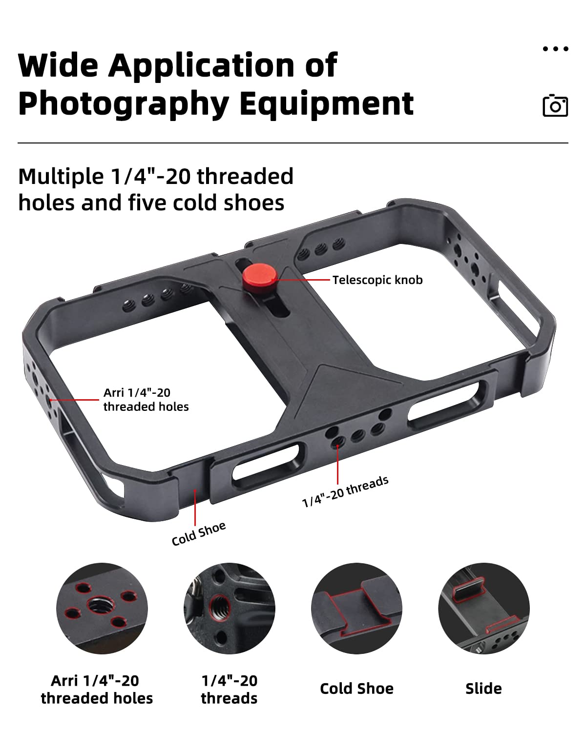 Universal Smartphone Video Rig Kit - Metal Phone Stabilizer with Cold Shoe Mount for iPhone Filmmaking & Vlogging | Perfect for YouTube Creators, Videographers & Mobile Content Makers (Ideal for Travel Vlogging, Live Streaming & Professional Video Shooting)