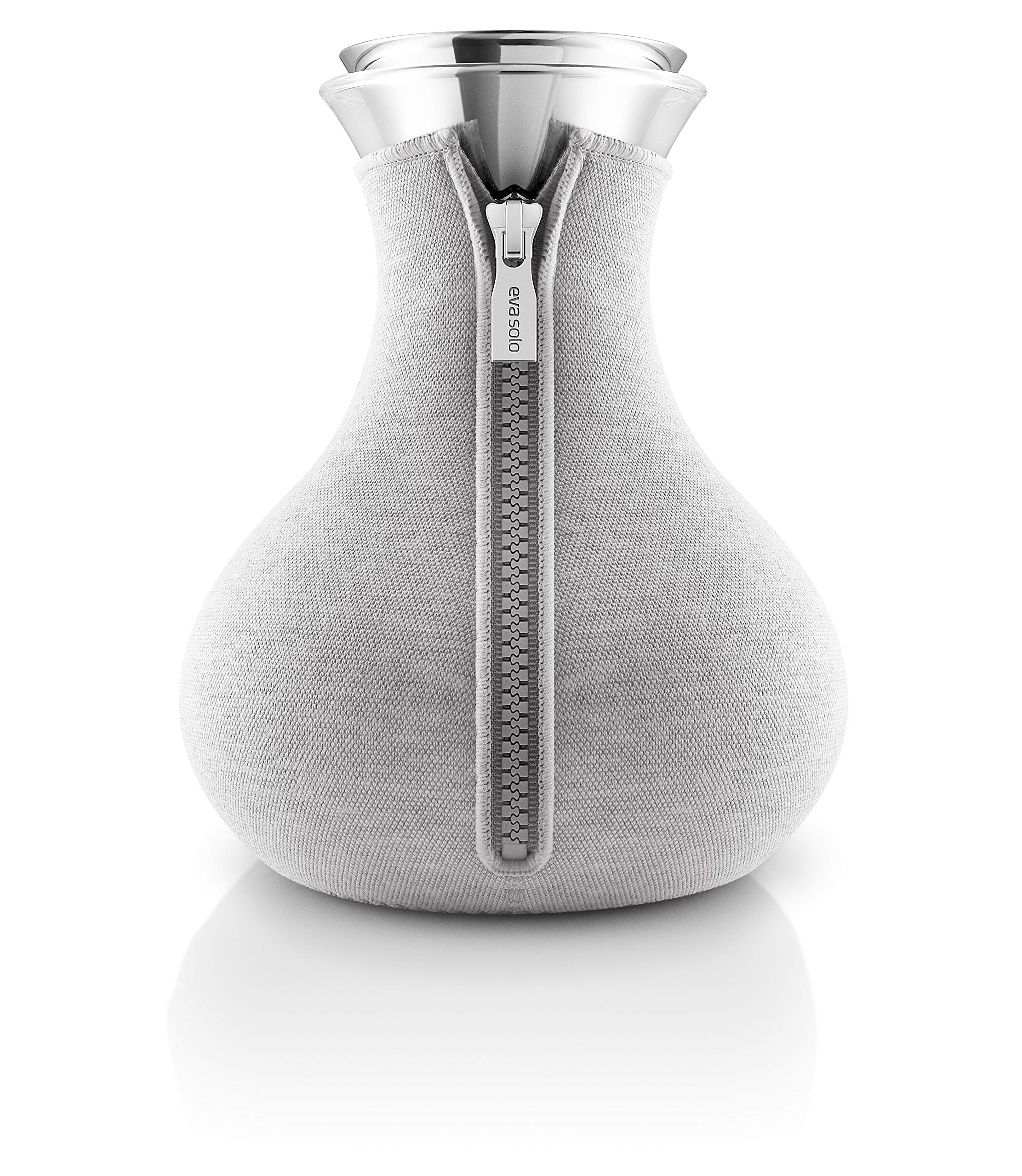 Eva Solo Tea Maker 1.0L - Drip-Free Borosilicate Glass with Insulating Neoprene Cover | Premium Danish Design for Perfect Tea Brewing | Light Grey | Ideal for Home, Office & Gift Giving