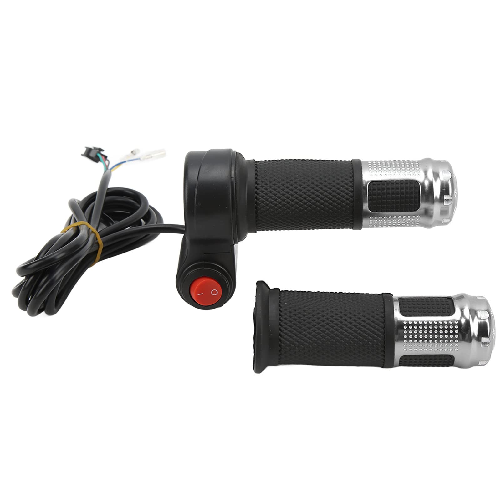 Universal 5-Wire Linear Hall Bike Throttle Handle - Automatic Identification for Electric Scooters & E-Bikes (Silver) | Perfect for Commuting, Off-Road Adventures & Urban Transportation