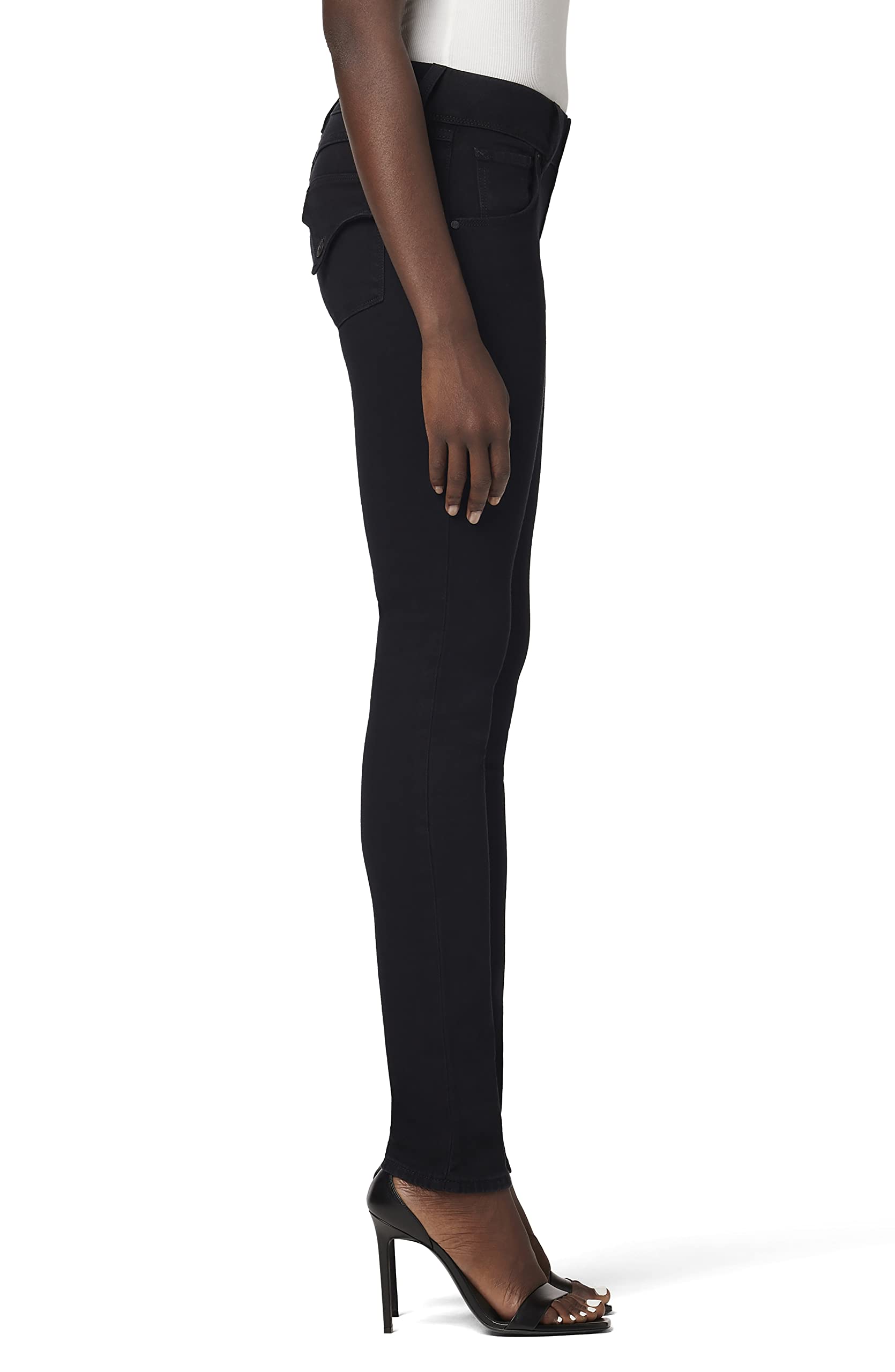HUDSON Women's Collin Mid Rise Skinny Ankle Jeans with Back Flap Pockets - Stretch Denim Pants for Casual Wear & Everyday Outfits