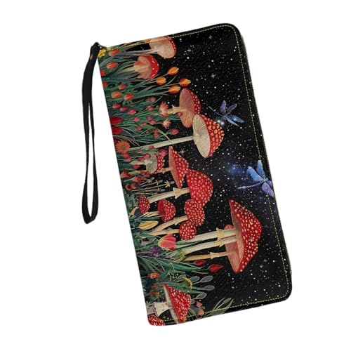 Mushrooms Dragonfly Floral