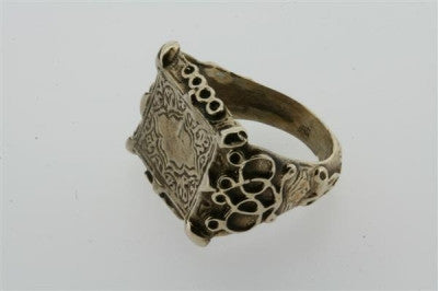 Vintage Bronze Deco Seal Ring - Elegant Art Deco Style Jewelry for Women & Men - Perfect for Weddings, Parties & Special Occasions