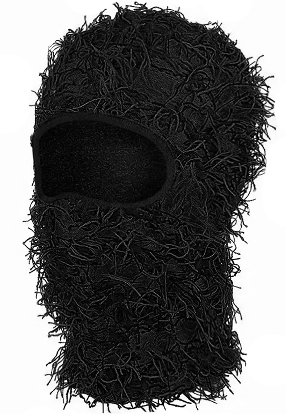 Distressed Knitted Balaclava Ski Mask - Windproof Full Face Cover for Men & Women - Winter Beanie Neck Warmer for Skiing, Snowboarding & Outdoor Activities