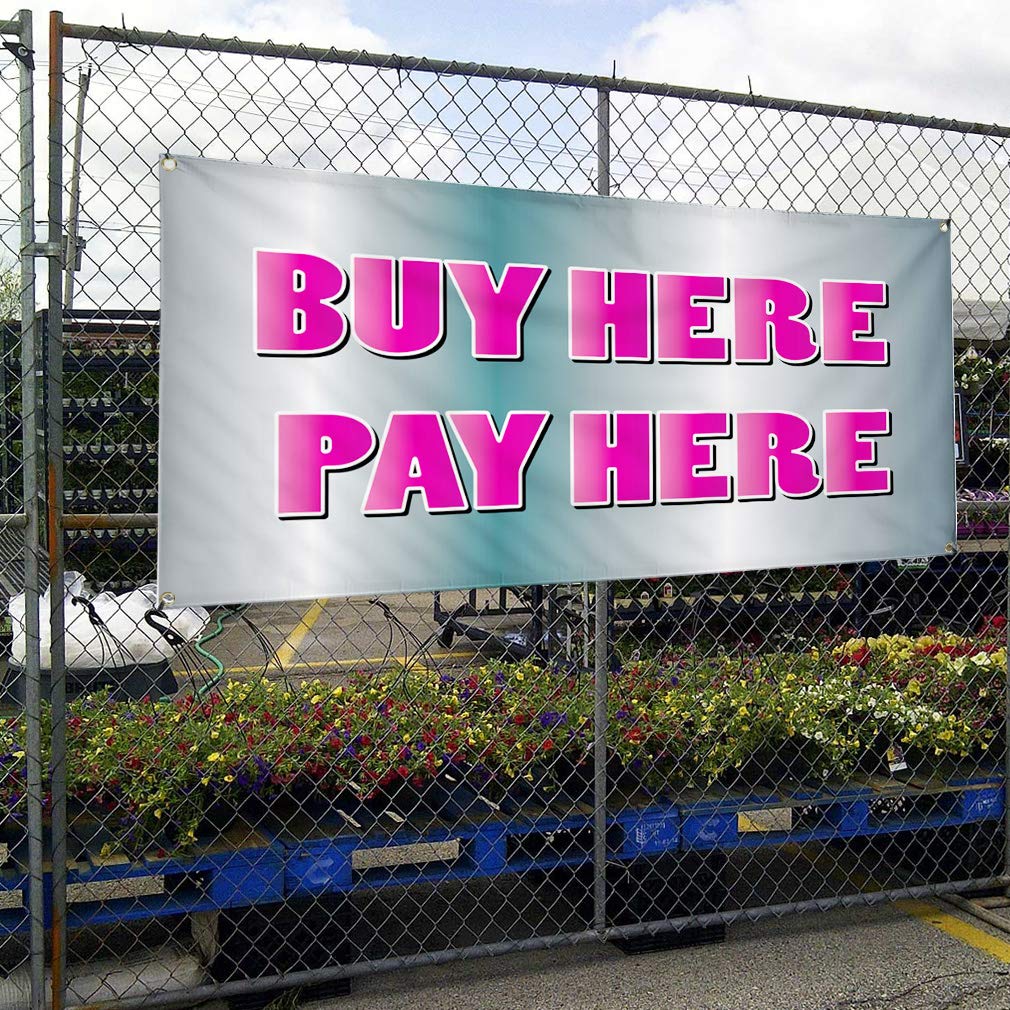 Premium Vinyl Banner - 60x144 Inches Weatherproof Outdoor Sign with 10 Grommets (Purple) | Heavy-Duty Business, Yard & Industrial Use | Buy Here Pay Later Option Available - Perfect for Storefronts, Events & Construction Sites