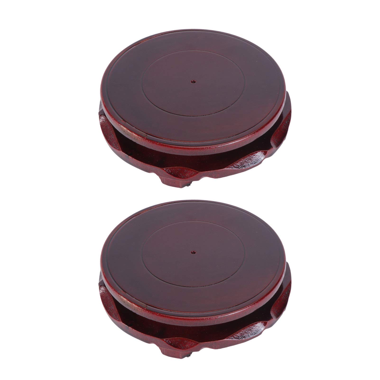 Hemoton 2-Pack Rotating Flower Pot Stand - 360° Swivel Base for Indoor/Outdoor Plants, Decorative Pedestal for Home Garden Decor, Perfect for Orchids, Succulents & Artificial Flowers