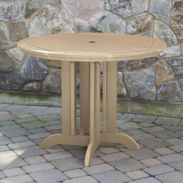 Lehigh 5-Piece Round Counter Height Recycled Plastic Outdoor Dining Set - Patio, Deck, Garden, or Backyard Furniture for Casual Entertaining