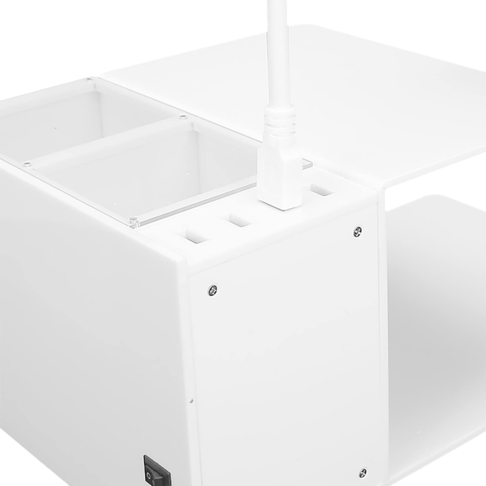 Professional Eyelash Extension Organizer Stand with Adjustable USB LED Light - Acrylic Makeup Tool Shelf for Eyelash Artists & Beauty Professionals - Perfect for Salon, Home, and Travel Use