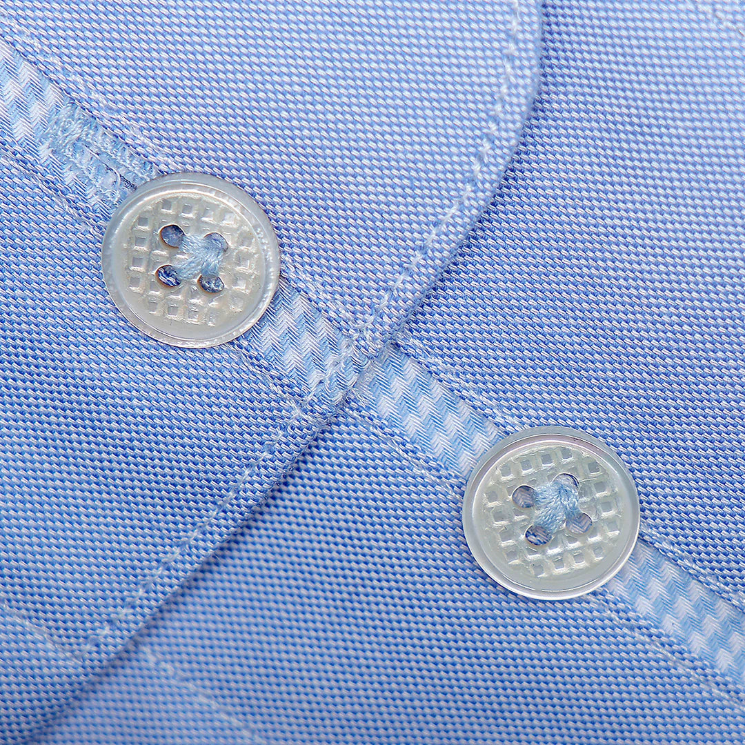 CM0S022 Men's Casual Fashion Cotton Shirt in Cuadra Blue - Perfect for Office, Travel & Everyday Wear