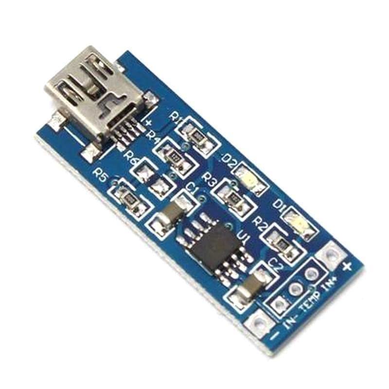 2 Pack TP4056 Lithium Battery Charger Module - 5V USB 1A Li-ion Charging Board for 18650 Batteries | Perfect for DIY Electronics, Solar Projects & Portable Device Charging