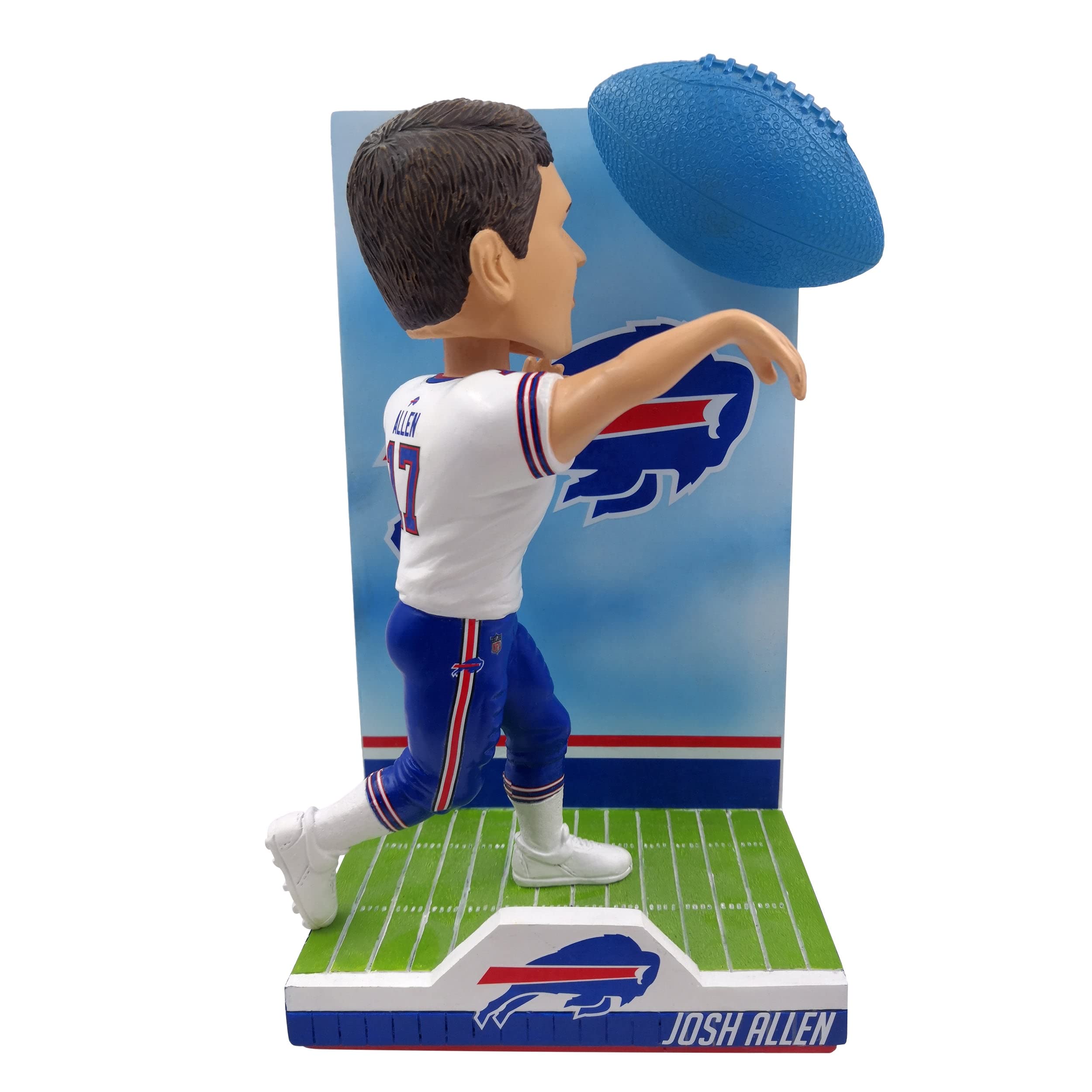 Josh Allen Buffalo Bills LED Light Up Bobblehead - NFL Action Pose Collectible for Fans, Home & Office Decor, Game Day Party Supplies