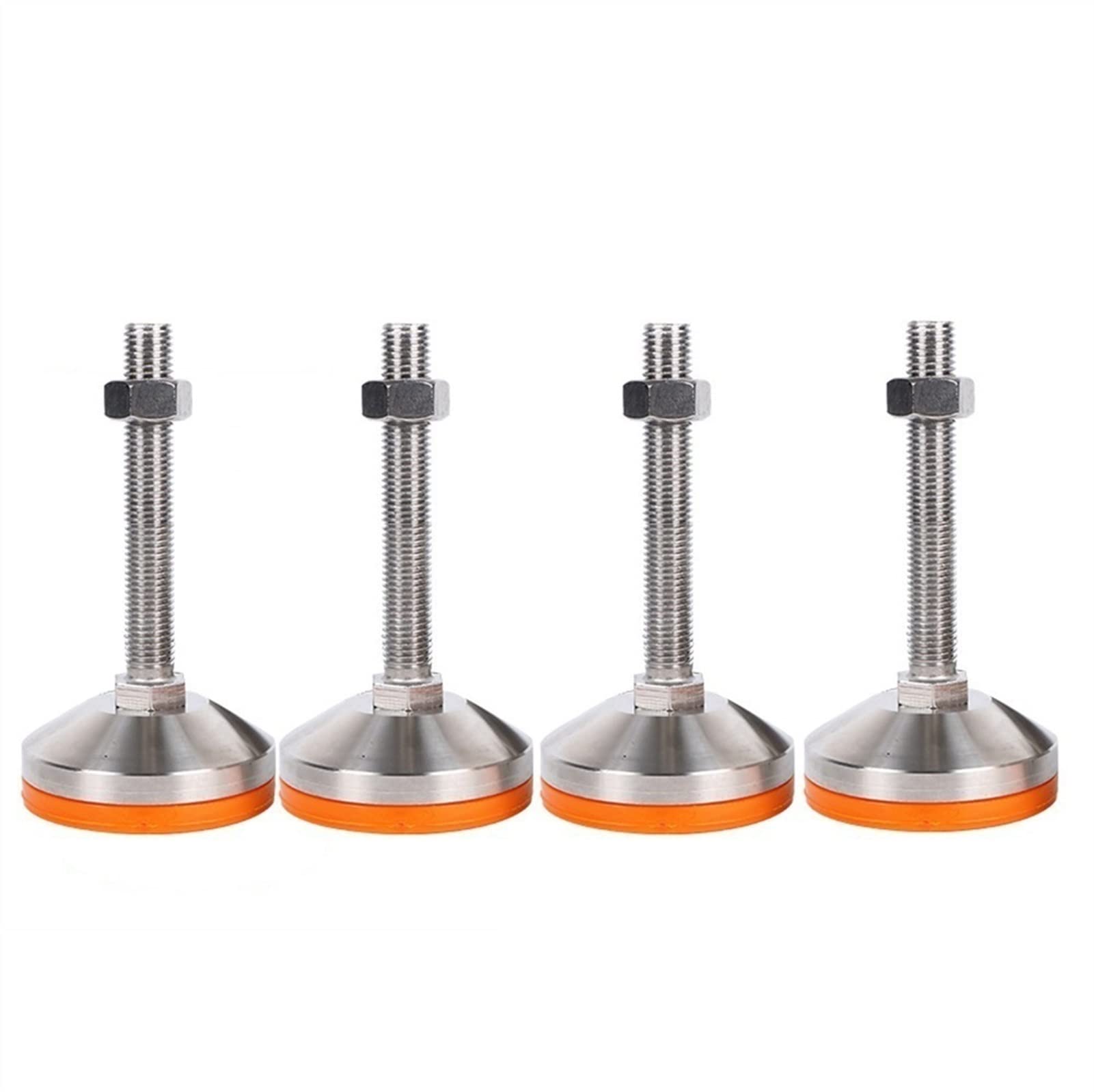 4 PCS Adjustable Furniture Leg Leveling Glides - 304 Stainless Steel Levelers with Nut for Tables, Chairs & Cabinets - Durable Home & Office Use (Color: D60-M16100)