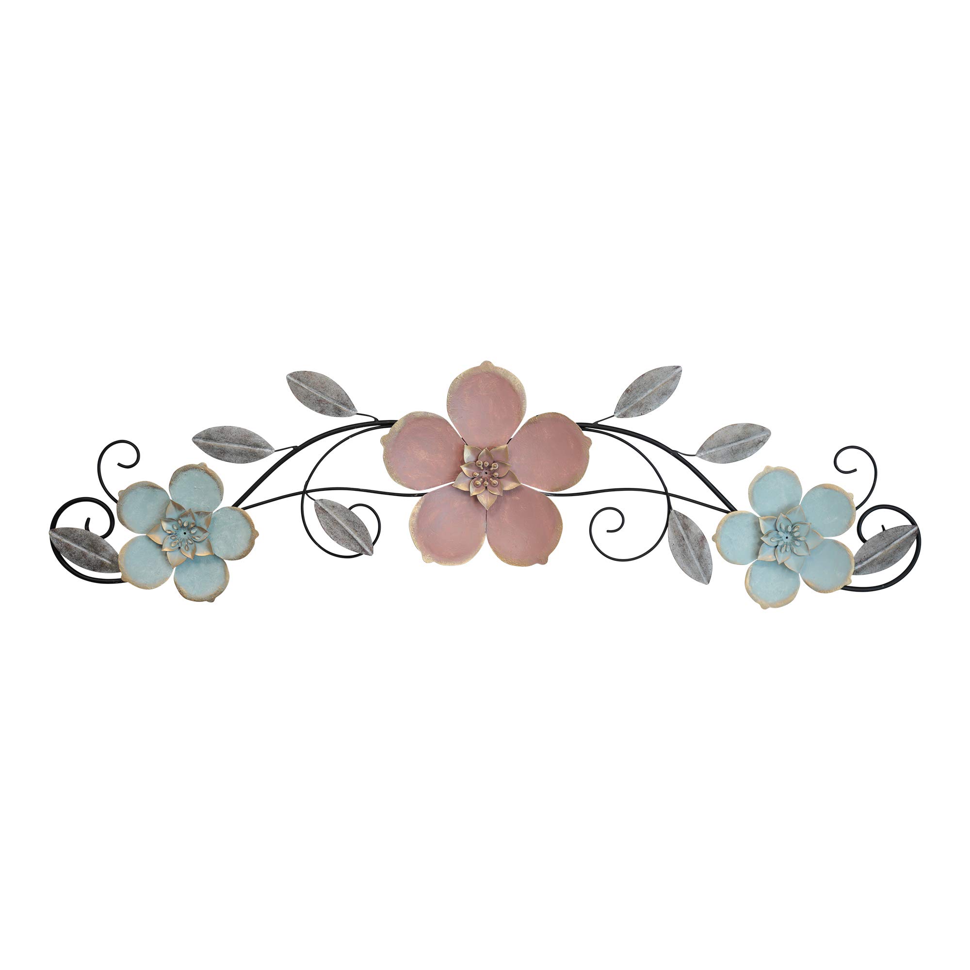 Stratton Floral Over The Door Decor - Extra Large Wall Hanging for Home & Office