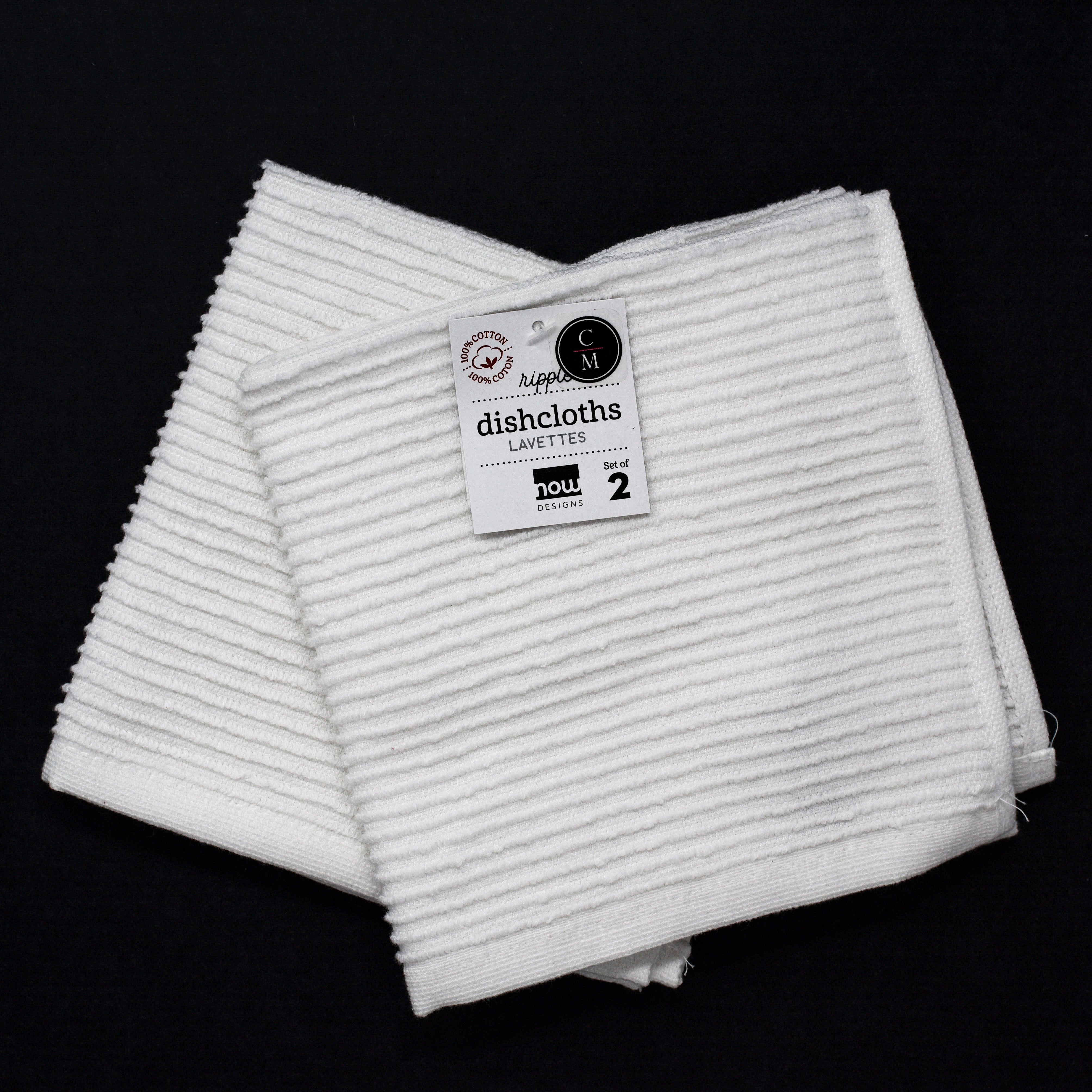 Eco-Friendly Ripple Dishcloth Set - Soft & Absorbent Kitchen Towels for Washing Dishes, Cleaning & Drying | Perfect for Home, Restaurant & RV Use