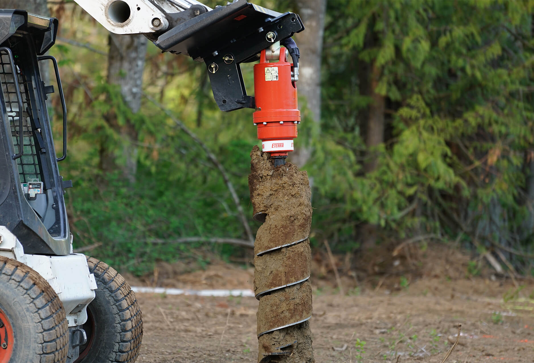 Skid Steer Auger Drive Attachment - Heavy Duty Earth Drilling Tool for Landscaping, Fencing & Construction Projects