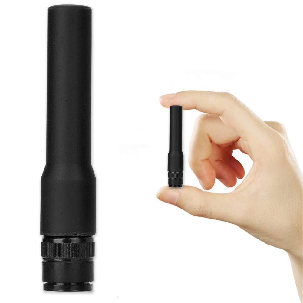 Yoidesu SF-20 BNC Male 144/430MHz Dual Band Mobile Ham Radio Antenna - Soft Silicone Short Antenna Compatible with ICOM Series (Black) - Perfect for Car Mount, Emergency Communication & Outdoor Activities
