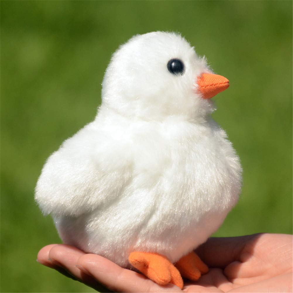 TAMMYFLYFLY 5-inch Yellow Chick Plush Toy - Soft Stuffed Animal Chicken (12cm) - Cute White Duckling for Kids' Gifts, Nursery Decor & Easter Celebrations