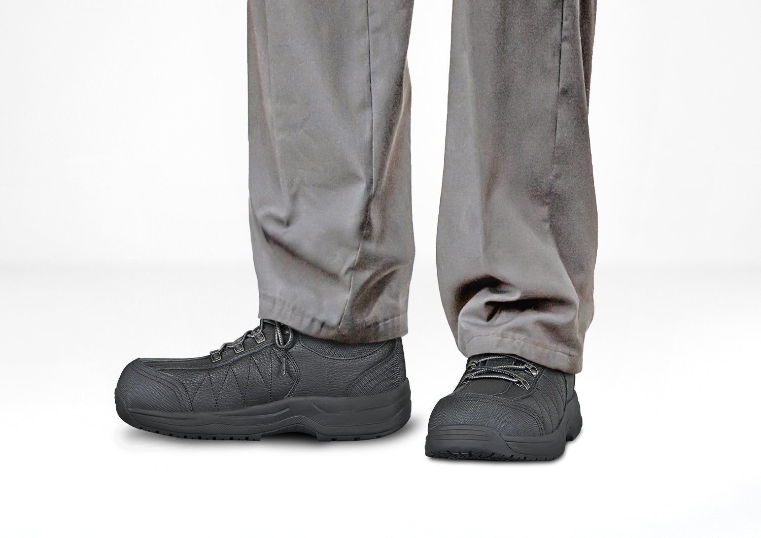 **Dolomite Black Work Shoes for Men - Durable & Comfortable Safety Footwear for Construction, Warehouse & Outdoor Jobs**