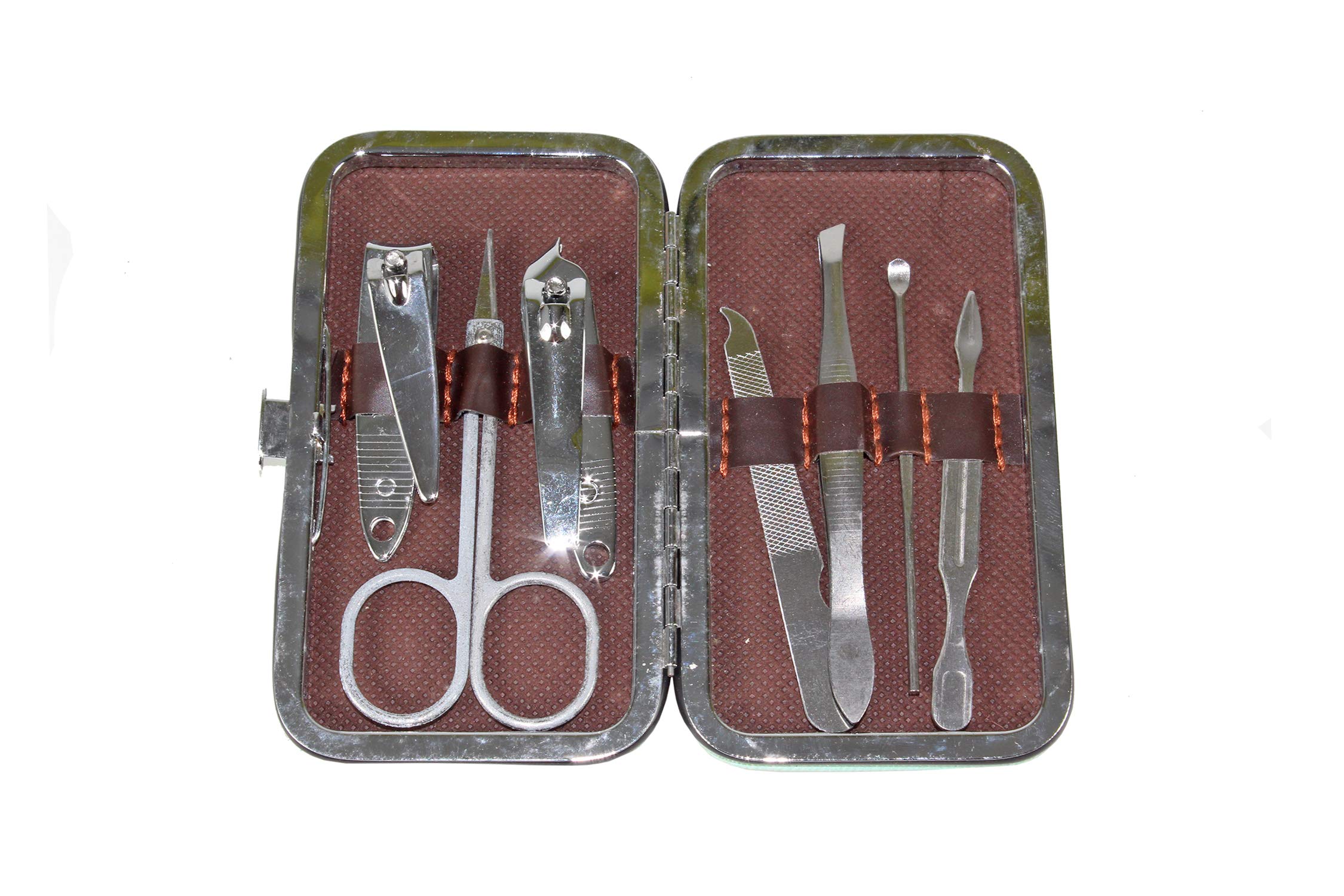 7 in 1 Professional Manicure Pedicure Kit - Nail Clippers, Scissors, Cleaning Knife, Blackhead & Acne Removal Tools with Travel Case - Perfect for Home, Salon & Travel Grooming Essentials