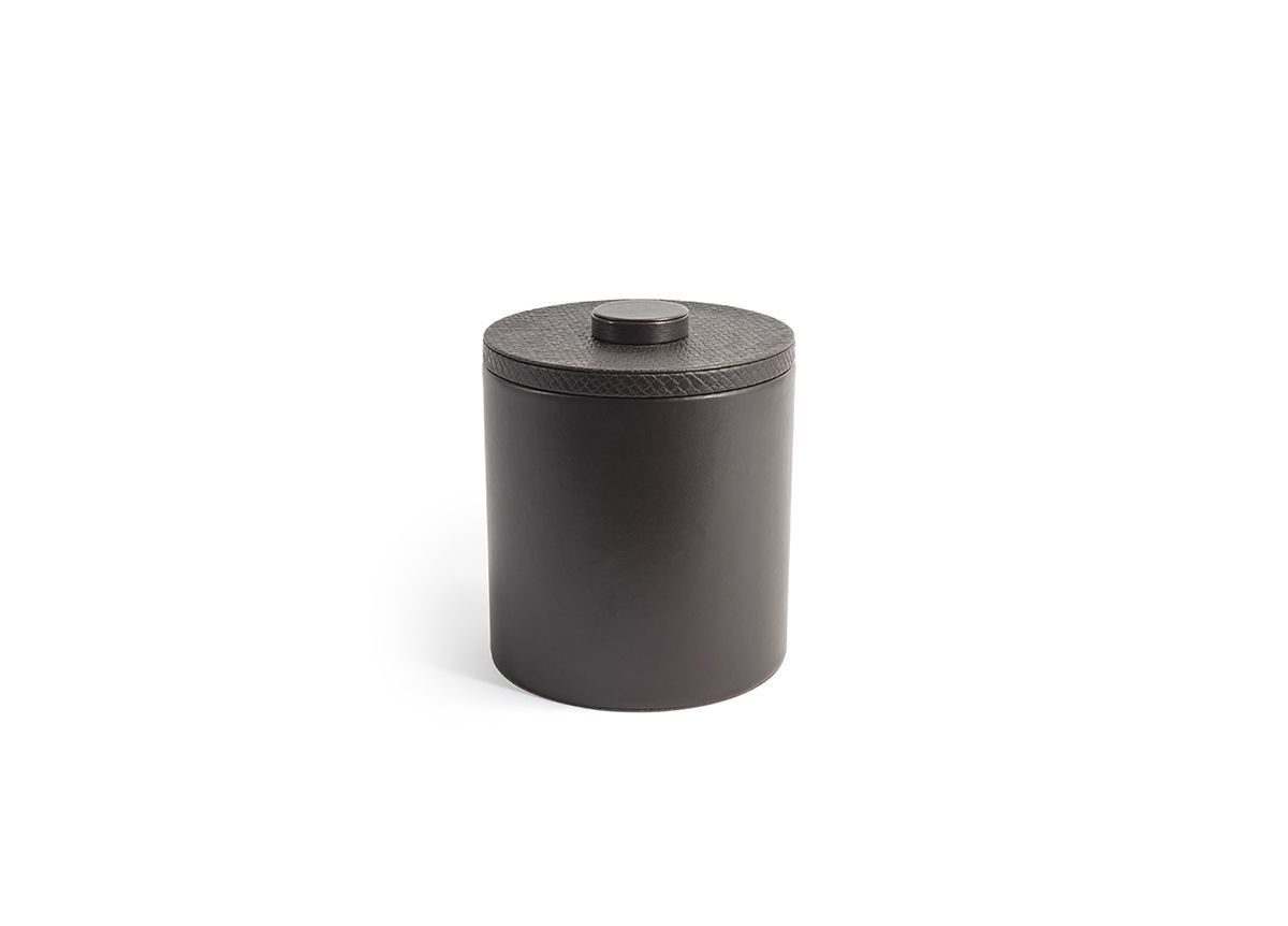 FOH Java Round Ice Bucket - 3.5 Quart Brown Stainless Steel Bucket for Chilling Beverages - Set of 4 - Perfect for Cocktail Parties, Outdoor Gatherings & Home Bar Use