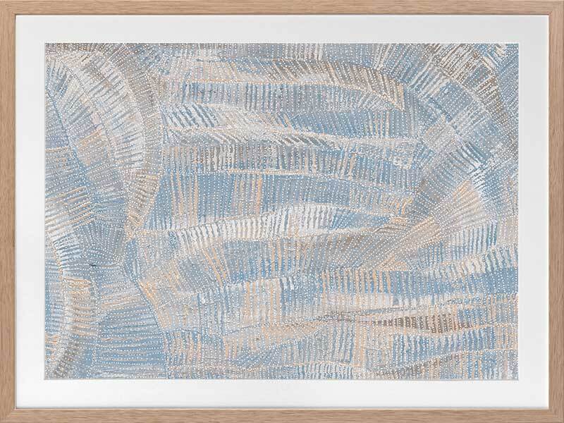 Dhala Bu Nya Light Blue Framed Wall Art Print - Modern Home Decor for Living Room, Bedroom & Office
