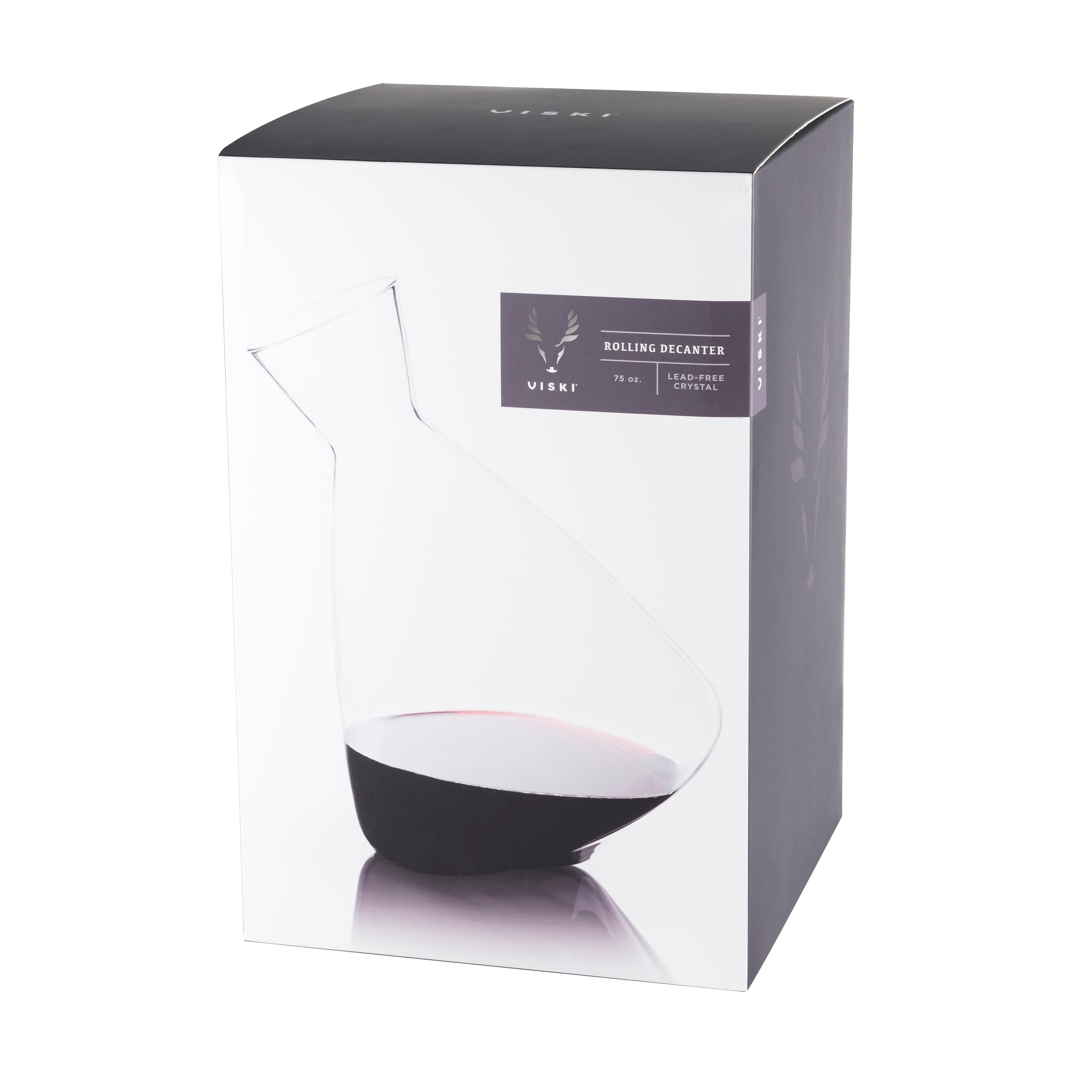 Premium Crystal Wine Decanter with Aerator Spout - Elegant Glass Carafe for Red Wine Aeration & Serving - Perfect for Dinner Parties, Wine Tasting & Gifts