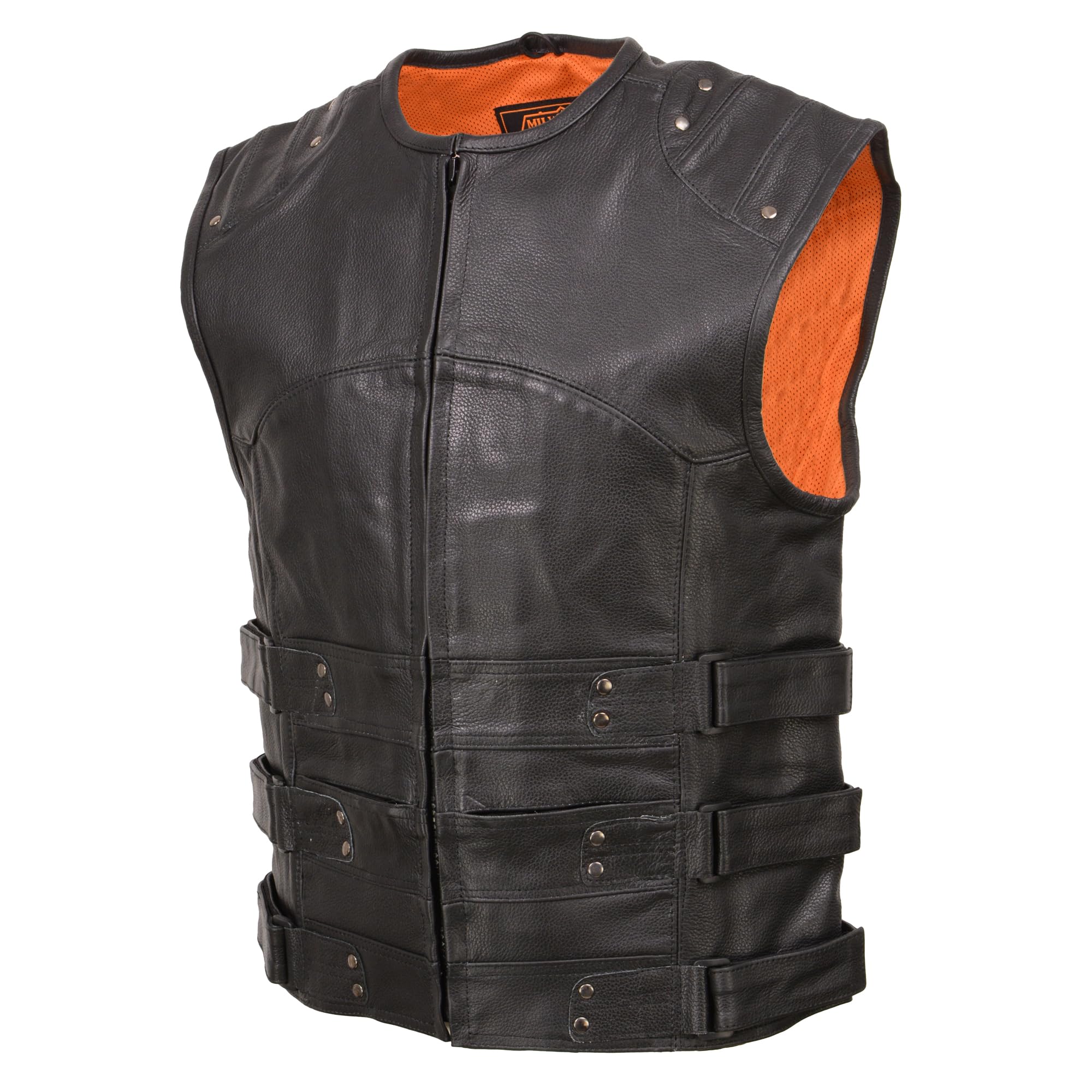 Milwaukee Leather MLM3530 SWAT Style Biker Vest for Men - Durable Motorcycle Riding Gear for Harley & Cruiser Bikers - Perfect for Road Trips & Bike Rallies