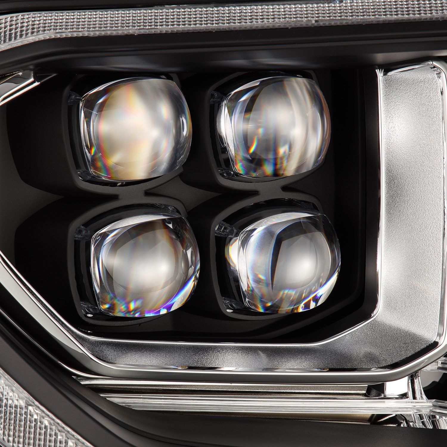 Toyota Tundra MK II NOVA Series LED Projector Headlights - Black (2007-2021 Models) - Upgrade Your Night Driving with Bright LED Lights for Off-Road & Daily Commute