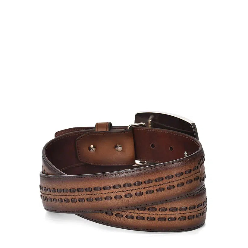 Premium Cuadra Maple Fashion Casual Cowboy Leather Belt for Men - Stylish Western Belt for Jeans, Boots & Everyday Wear