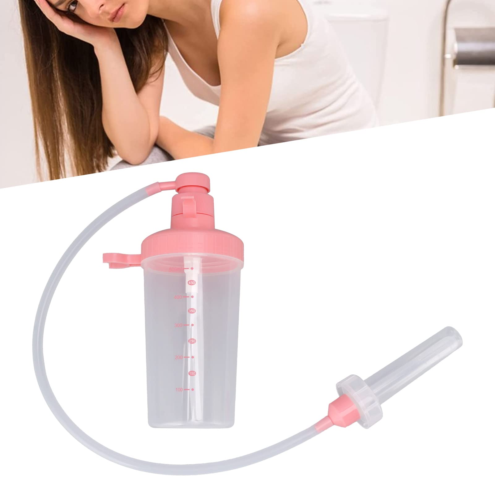 Fafeicy Manual Pressurized Vaginal Cleanser & Gynecology Bottle - Reusable for Intimate Hygiene, Drinking Water, Food Storage & Bathroom Use (Style 2)