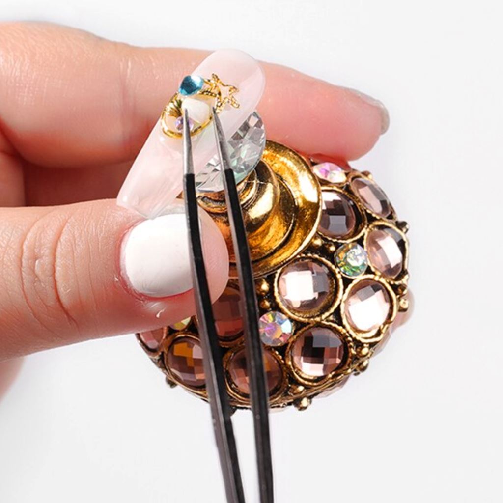 Crystal Blings Magnetic Tip Stand Holder with 5 Tip Holders - Perfect for Nail Art, Eyelash Extensions & Beauty Salon Organization