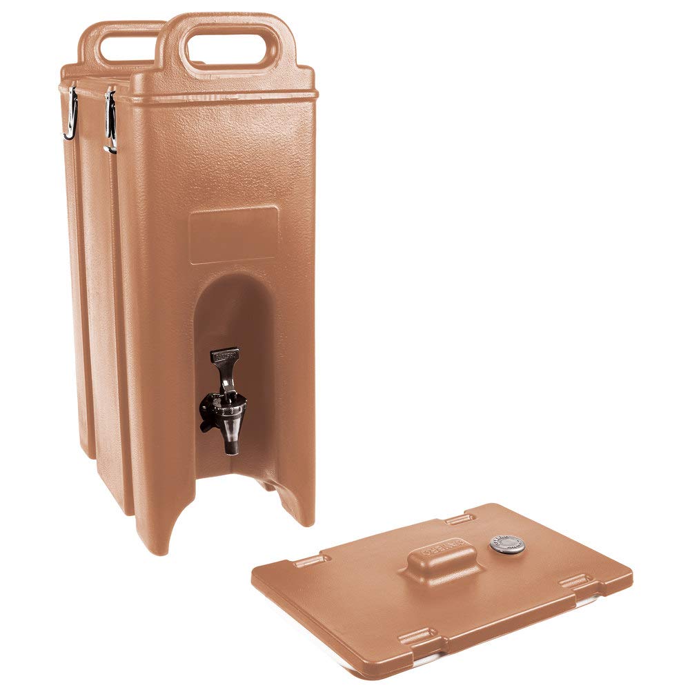 Cambro 500LCD157 Camtainer 931100 5-Gallon Food Storage Container - Coffee Beige - Ideal for Coffee, Tea, and Bulk Food Storage in Restaurants, Cafes, and Commercial Kitchens