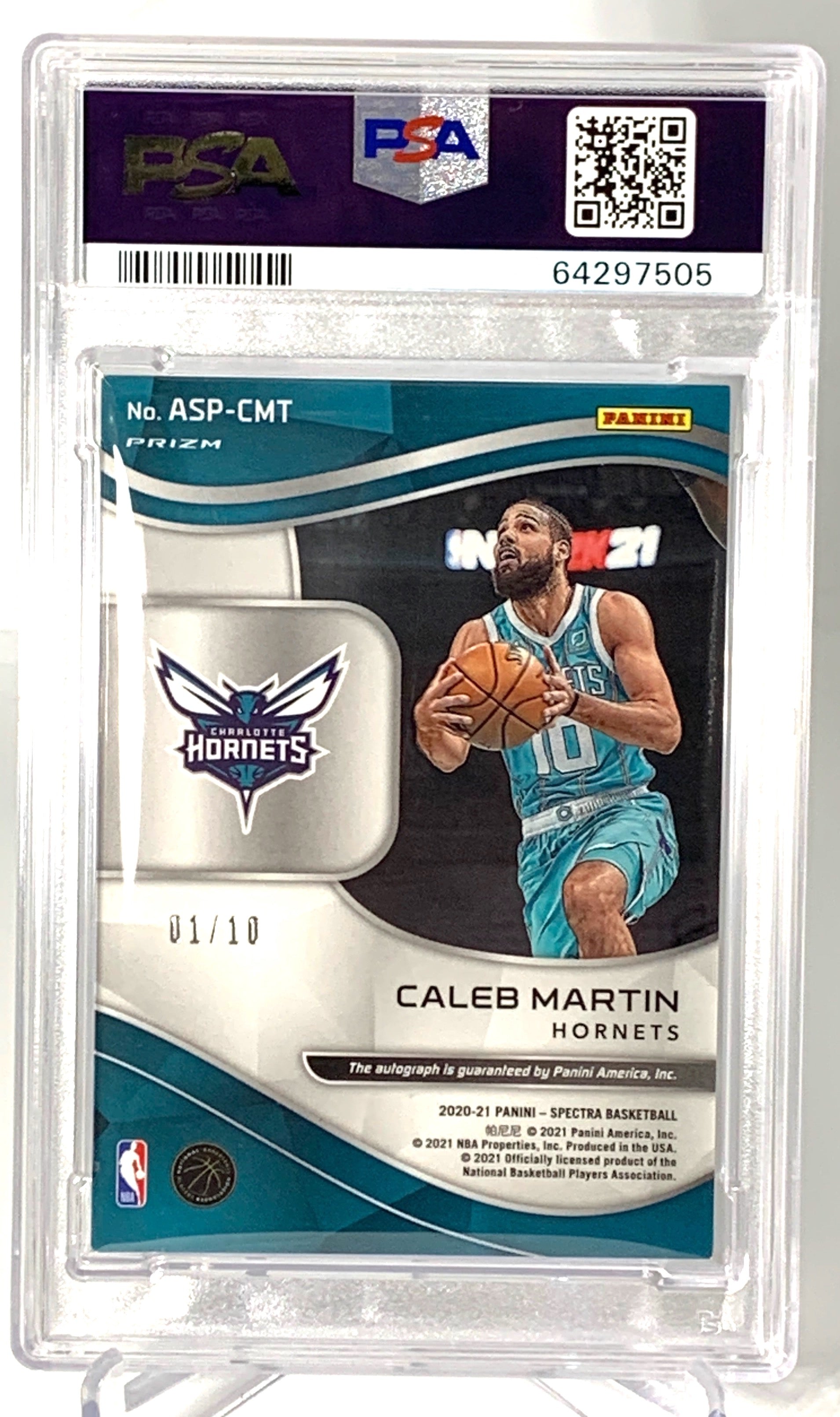 2020 Panini Caleb Martin 1/10 SSP AUTO Rookie Card PSA 8/10 ASCMT #64297505 - Rare Basketball Collectible for Fans & Investors
