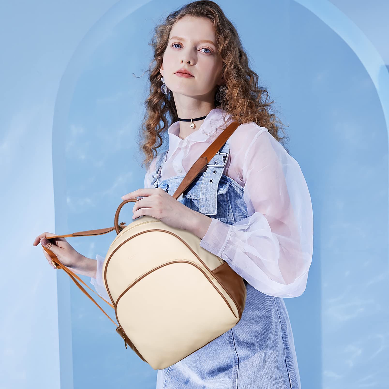 Telena Small Leather Backpack Purse for Women & Girls - Cute Mini Shoulder Bag for Travel, School & Daily Use | Durable & Stylish Crossbody Backpack for Work, Shopping & Weekend Outings