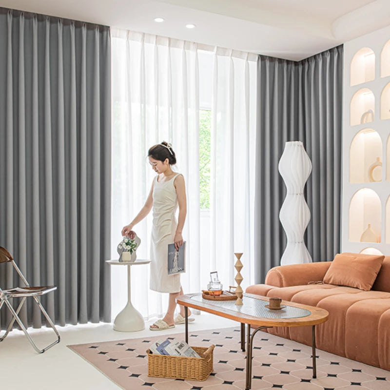Ellie Anti-Bacterial Chenille Curtain Swatch - Soft Textured Fabric for Living Room, Bedroom & Nursery Decor - Premium Home Window Treatment