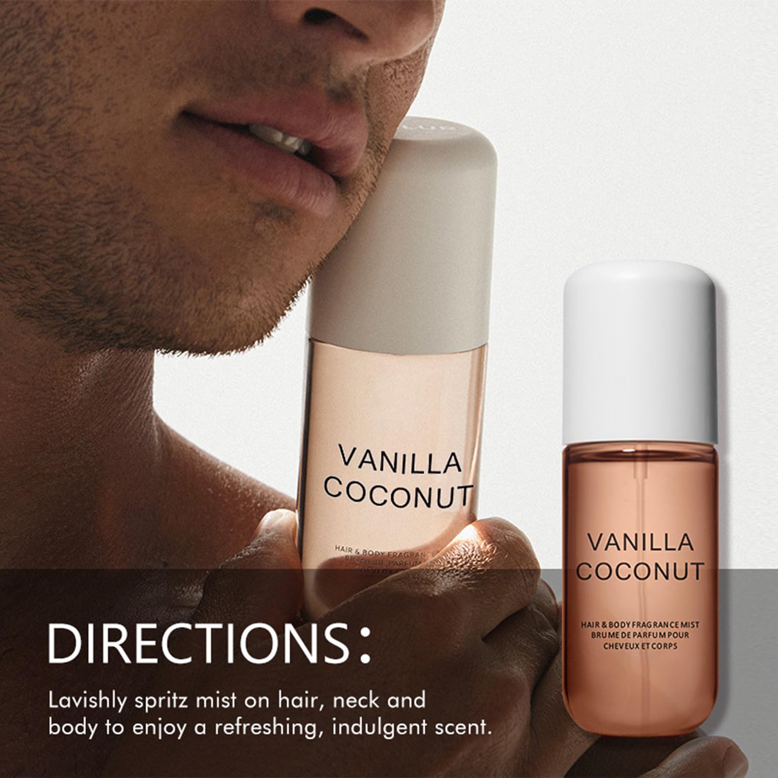 Vanilla Coconut Perfume for Women - Long Lasting Body Spray & Mist, Sweat-Proof Portable Fragrance, Pocket-Sized Vanilla Skin Scent - Perfect for Daily Wear, Office, Date Night & Travel