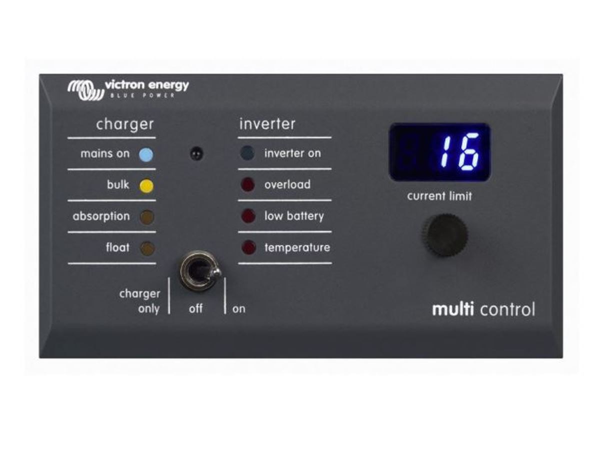 Victron Energy Digital Multi Control 200/200A GX (90° RJ45) - Advanced Battery Monitoring System for RVs, Boats & Off-Grid Solar Power Systems