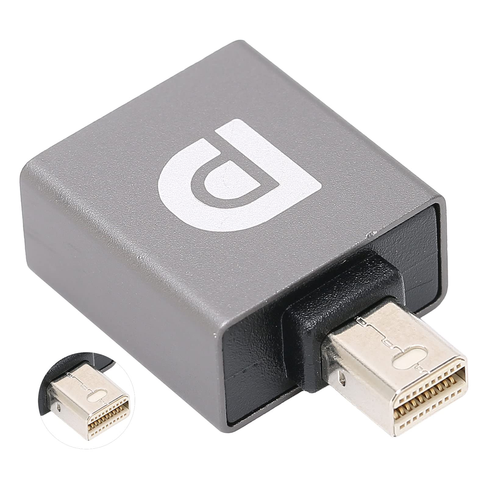 FASJ 8K 60Hz Mini DisplayPort to DisplayPort Adapter - Aluminum Alloy Shell, 7680x4320 Resolution - Compatible with Laptop, TV & Gaming Monitor - Perfect for 8K Video Editing, Gaming & Home Theater Setup