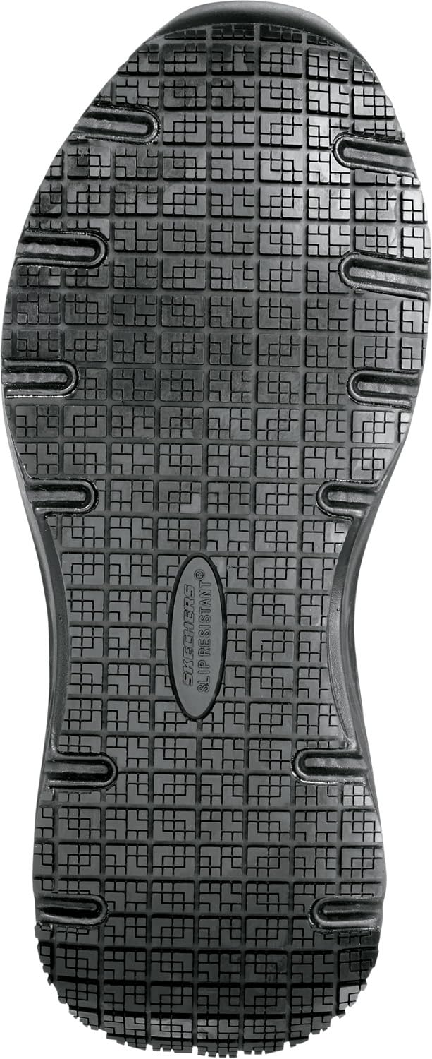 Skechers Work Addison Women's Arch Fit Black Soft Toe Slip Resistant Work Shoes - EH Rated Low Athletic Shoes for Nurses, Waitresses & Healthcare Professionals
