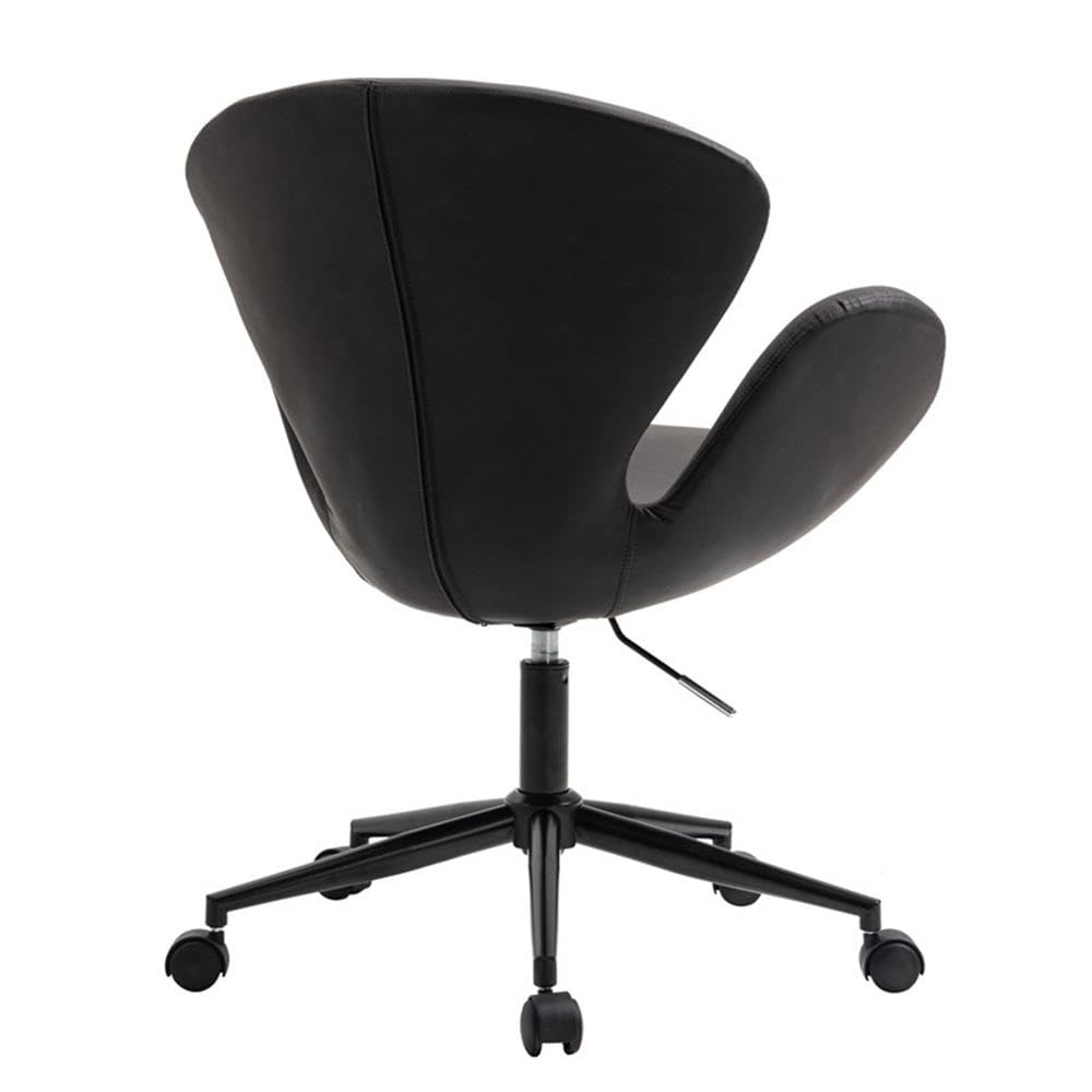 American Furniture Classics AW801 Ergonomic Office Chair - Black - Adjustable Height & Lumbar Support for Home & Office Workspaces